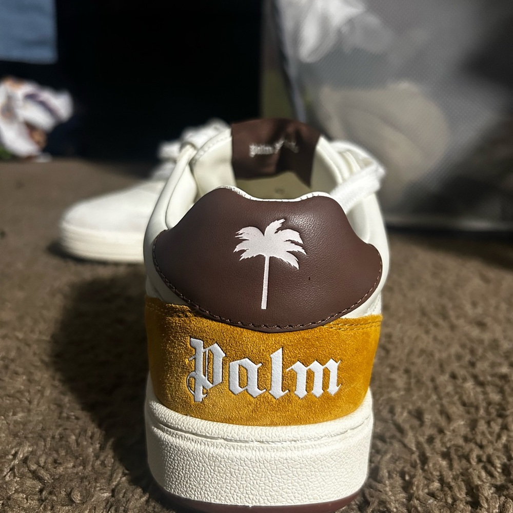 Palm Angels White and Yellow Sneakers - Picture 6 of 9